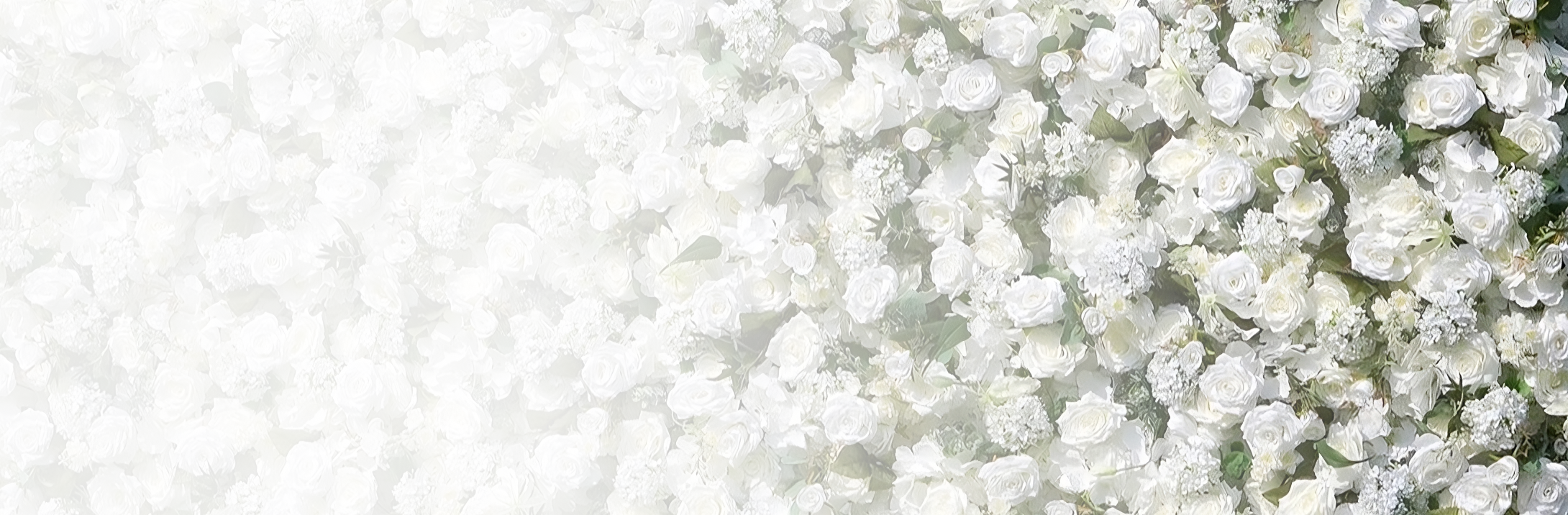 flower wall rental close up